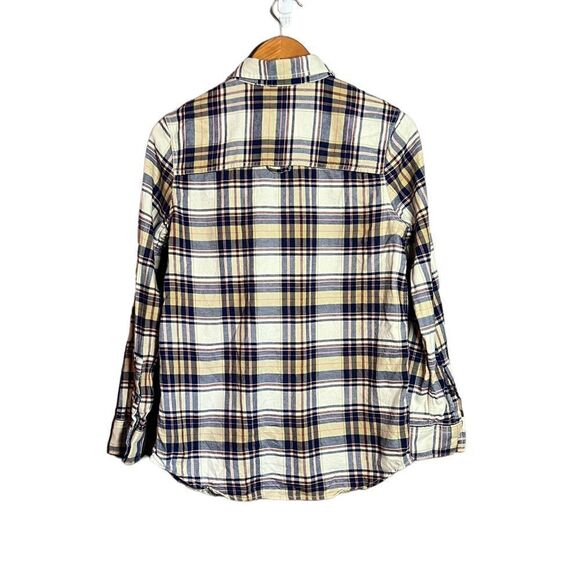 3 for $30! Roots beige plaid woven button down shirt - Picture 10 of 12
